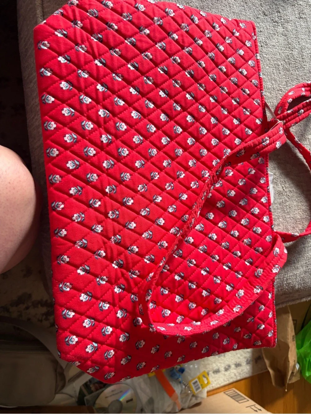 Vera Bradley Red Quilted Floral Tote